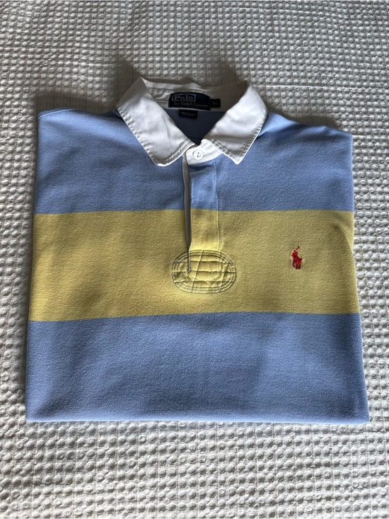 Polo Ralph Lauren Other - Brand new Polo by Ralph Lauren Rugby Light Blue & Yellow Striped Rugby Polo XL
